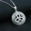 Triquetra and Celtic interlacing pendant for men and women in sterling silver 925/1000