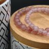 Strawberry Quartz natural stone elastic bracelet