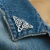 Silver Celtic interlacing brooch