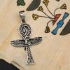 Cross of life and Isis pendant in solid silver