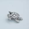 Sea turtle pendant with invisible realistic silver clasp