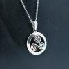 Sterling silver Celtic Triskel pendant for men and women