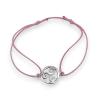 Circled triskele bracelet in pink cotton cord