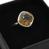 Faceted citrine ring in solid silver
