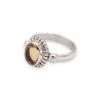 Citrine ring oval natural stone and solid silver