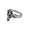 Celtic cross ring/signet ring in solid 925 silver