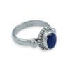 Lapis lazuli solid silver ethnic oval ring