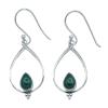 Lightweight natural Malachite earrings in solid silver