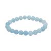 Elastic bracelet with natural aquamarine beads