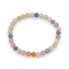 Elastic bracelet in natural Beryl stones