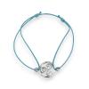 Triskel bracelet blue cotton thread