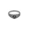 Triskel signet ring and openwork interlacing Solid silver 925