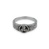 Triskel signet ring and fine interlacing in solid 925 silver