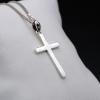 religious cross pendant in solid silver 925/1000