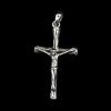 Jesus Christ religious cross pendant in solid silver
