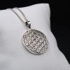 Flower of life symbol pendant in solid silver