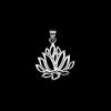 Sterling silver lotus flower pendant