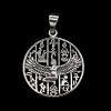 Sterling silver cartridge pendant with hieroglyphs and goddess Isis