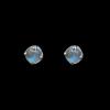 Natural Moonstone and 925 Silver Oval Stud Earrings