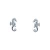 Earrings Seahorse shiny sterling silver 925