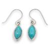 Sterling silver earrings with natural turquoise stone