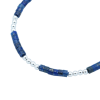 Lapis lazuli natural stone and sterling silver bracelet