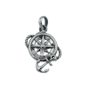 Compass anchor pendant sterling silver
