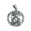 Fenrir Giant Viking Wolf Pendant in sterling silver