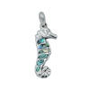 Seahorse pendant sterling silver and abalone mother-of-pearl