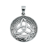 Triquetra and Celtic interlacing pendant for men and women in sterling silver 925/1000