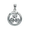 Sterling silver Celtic Triskel pendant for men and women