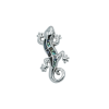 Original gecko lizard pendant in abalone mother-of-pearl and 925 sterling silver