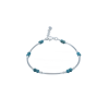 Turquoise semi-rigid bracelet 2 beads