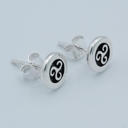 Breton triskel earrings or studs sterling silver 925