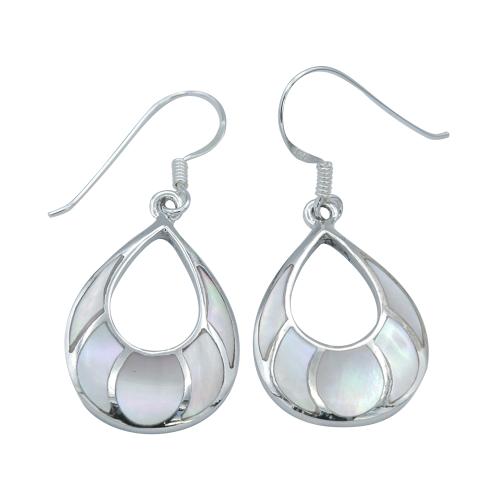 Modern earrings White mother-of-pearl