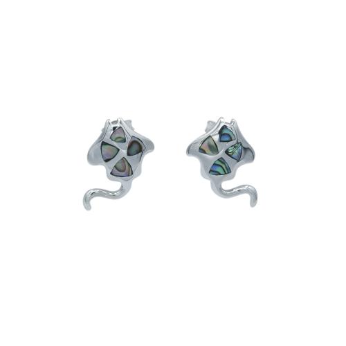 Mother-of-pearl Stingray earrings Abalone