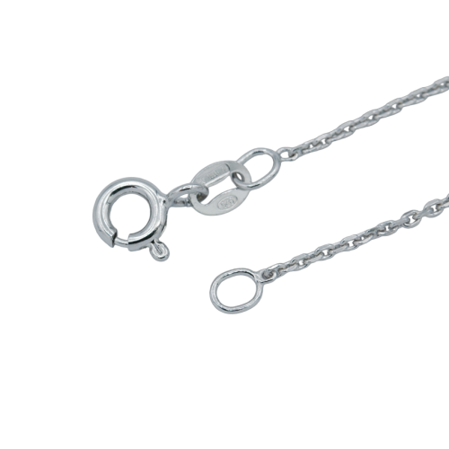 Solid silver chain 1.3mm forçat link