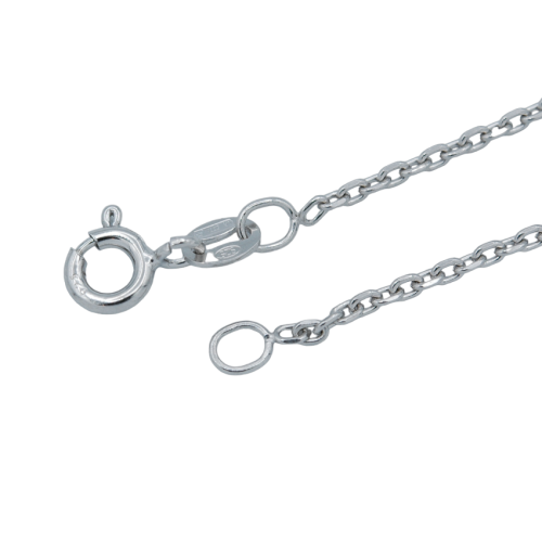 Rhodium-plated sterling silver chain 1.7mm in 45cm