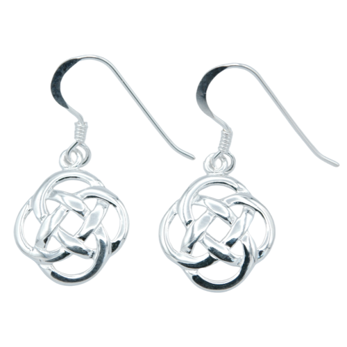 Earrings in sterling silver 925/1000 Celtic knot interlacing