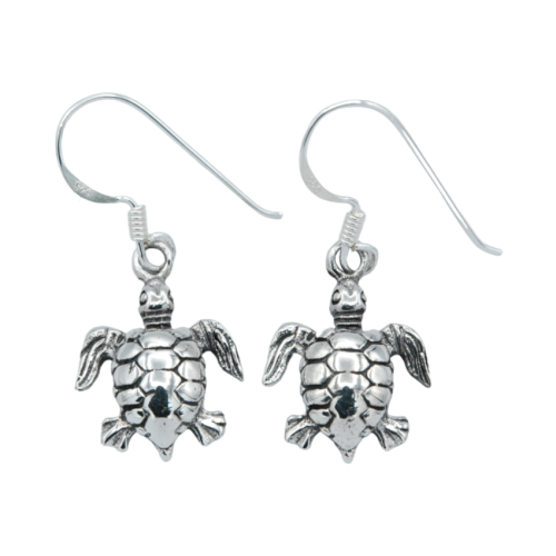 Sterling silver pendant earrings sea turtles