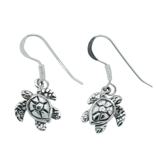 Sterling silver pendant earrings sea turtles
