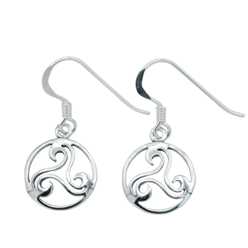 Celtic triskel earrings in sterling silver 925/1000