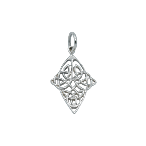 Woman and child interlacing sterling silver pendant