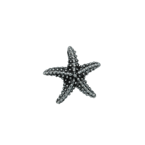 Invisible starfish pendant, sterling silver 925