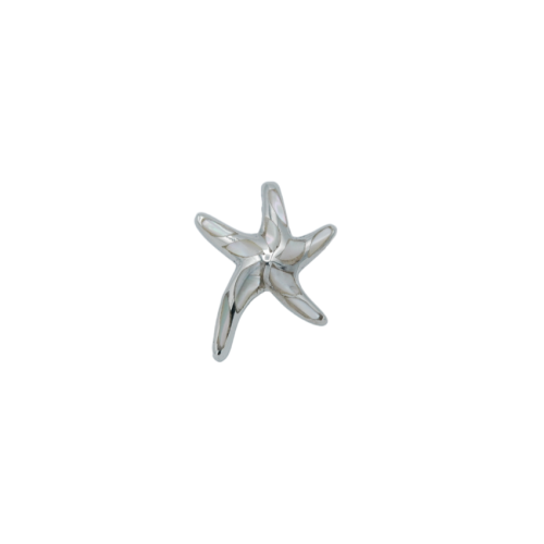 Refined white mother-of-pearl silver starfish pendant