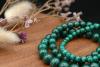 Bracelet élastique perles malachite