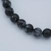 Bracelet élastique perles obsidienne neige