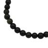 Bracelet élastique perles de pierre naturelle obsidienne noire