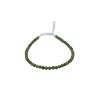 Bracelet semi-rigide perles rondes jade argent massif