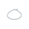 Bracelet semi-rigide perles rondes pierre de lune argent massif
